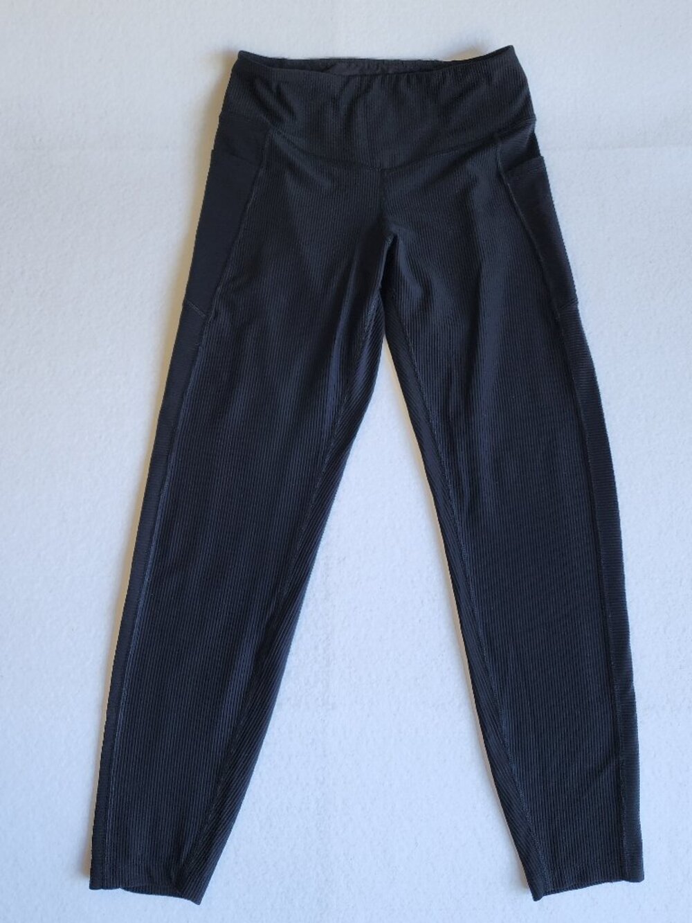 Old Navy Active Black Ribbed Powersoft High Rise Leggings M